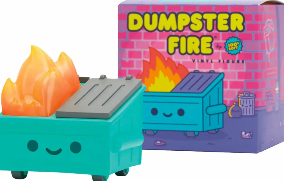 100% Soft - Lil’ Dumpster Fire 3” Vinyl Figure