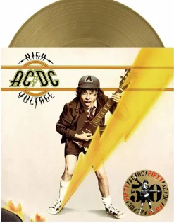 AC/DC - High Voltage LP Vinyl Record (50th Anniversary Gold Nugget Coloured Vinyl)