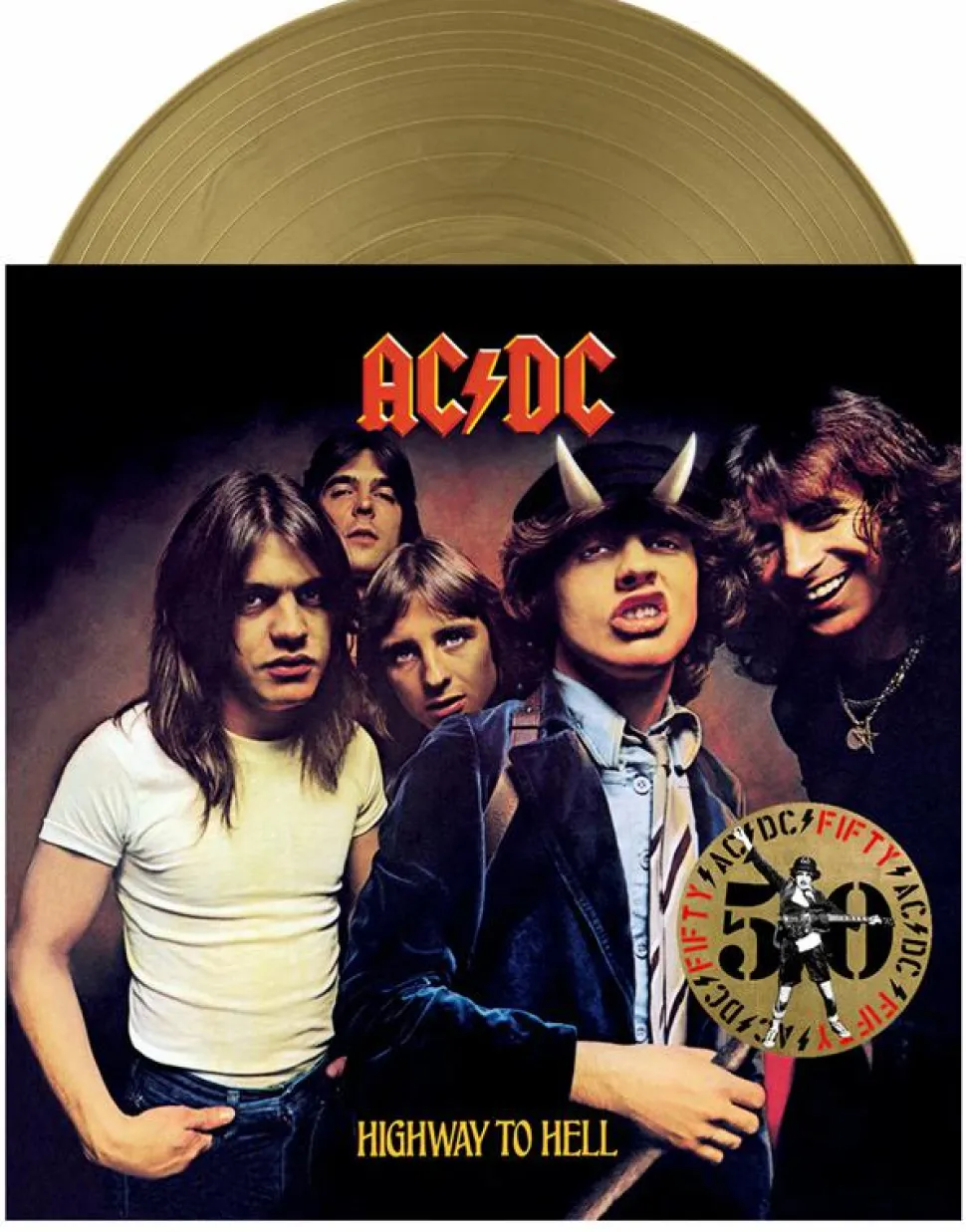 AC/DC - Highway To Hell LP Vinyl Record (50th Anniversary Gold Nugget Coloured Vinyl)