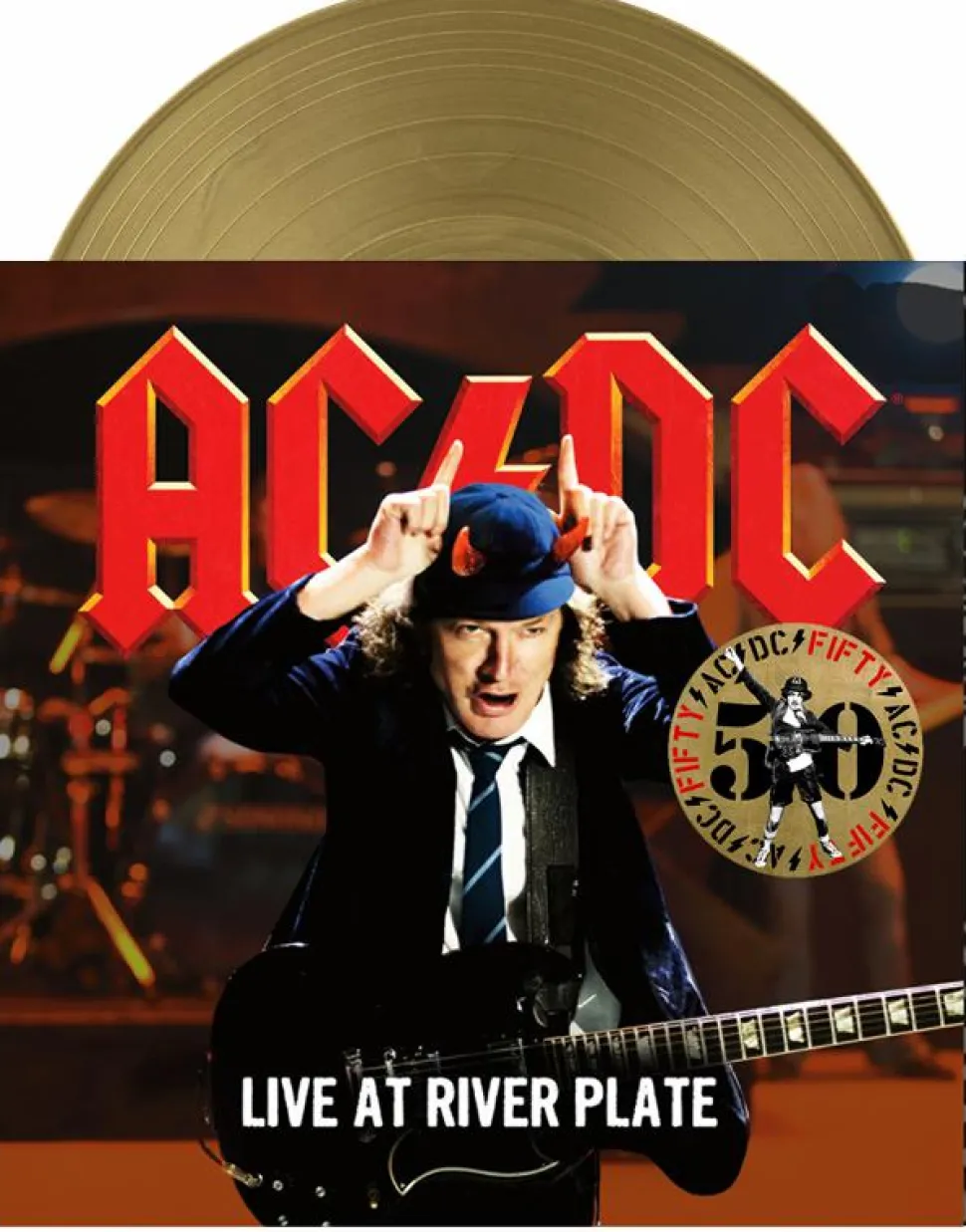 AC/DC - Live At River Plate 3xLP Vinyl Record (50th Anniversary Gold Nugget Coloured Vinyl)