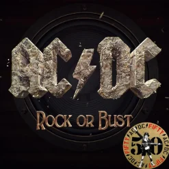 AC/DC - Rock or Bust 50th Anniversary LP Vinyl Record (Gold Coloured Vinyl)