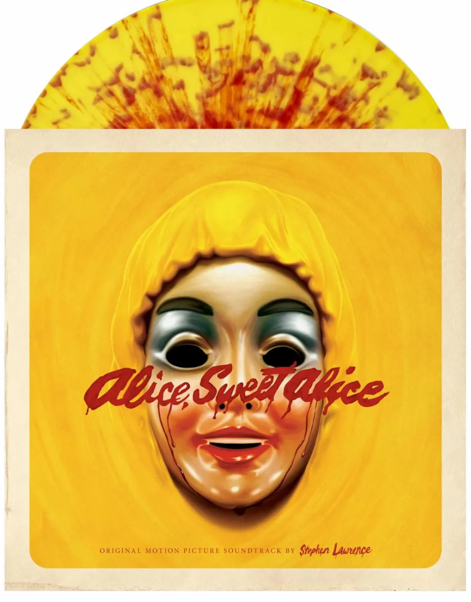 Alice, Sweet Alice - Original Motion Picture Soundtrack by Stephen Lawrence LP Vinyl Record (“Yellow Rain Coat with Blood Red Splatter” Coloured Vinyl)
