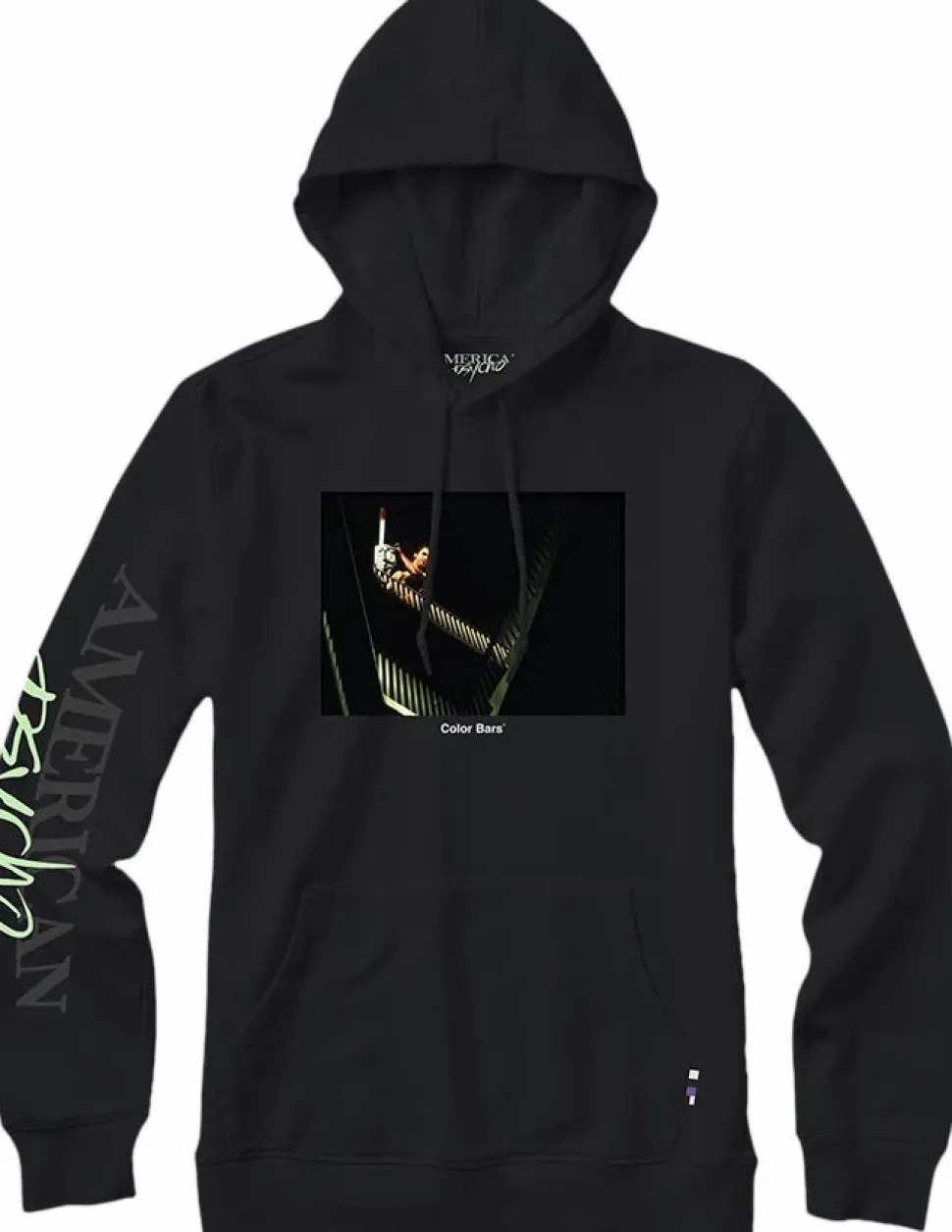American Psycho - American Psycho x Color Bars Chainsaw Black Sweatshirt Hoodie