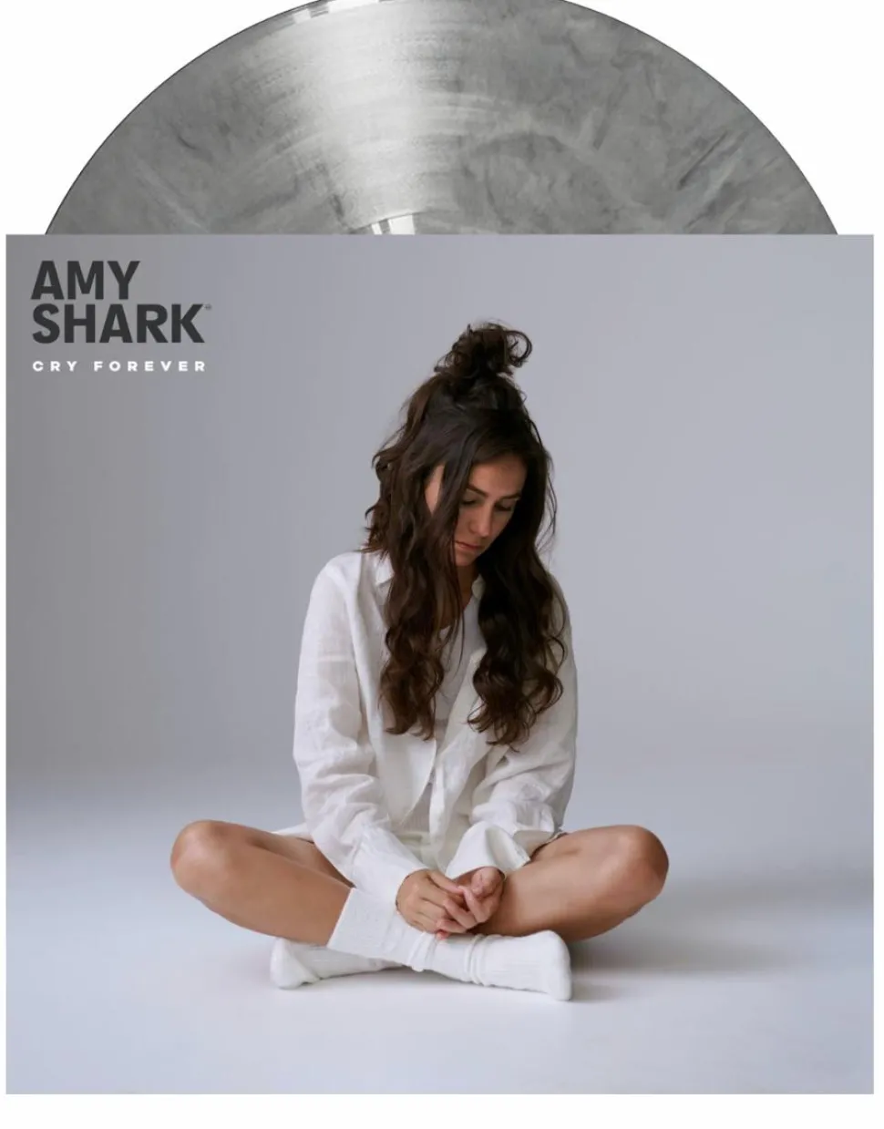 Amy Shark - Cry Forever LP Vinyl Record (Indie Exclusive SIlver Marbled Coloured Vinyl)