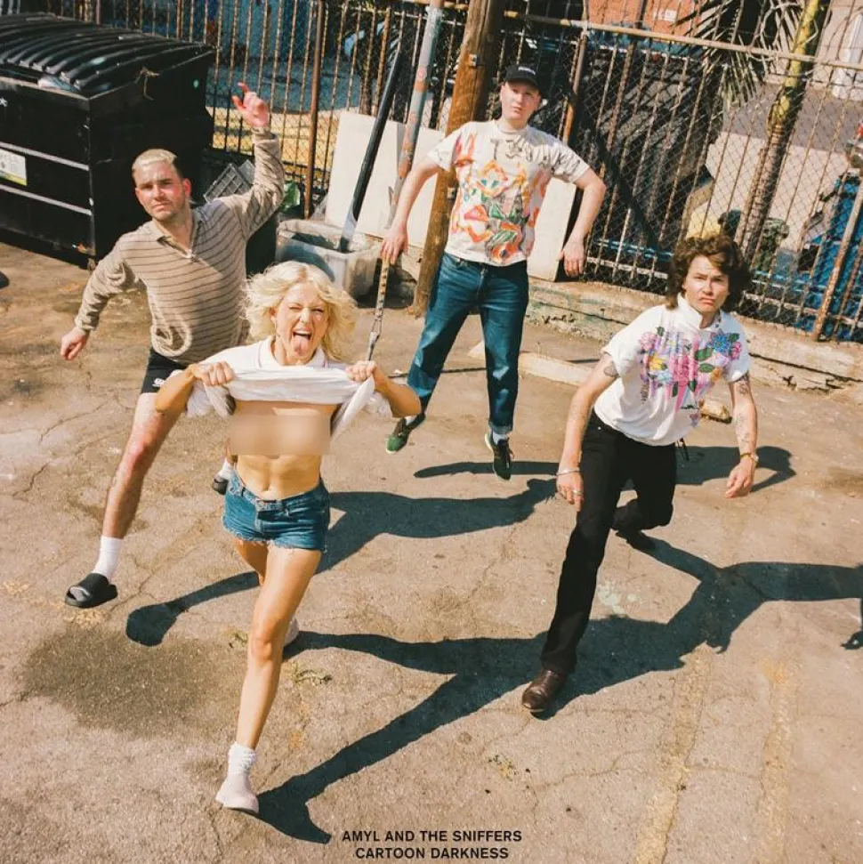Amyl and The Sniffers - Cartoon Darkness LP Vinyl Record (Indie Exclusive Blue Marble Vinyl)