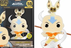 Avatar the Last Airbender - Aang with Momo Glow-in-the-Dark 4" Pop! Enamel Pin