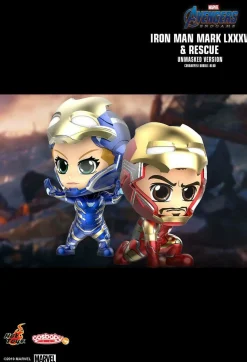 Avengers 4: Endgame - Iron Man Mark LXXXV (85) & Rescue Unmasked Cosbaby Hot Toys Bobble-Head Figure 2-Pack