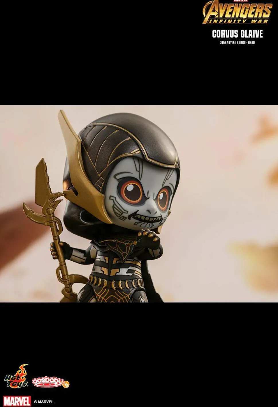 Avengers 3: Infinity War - Corvus Glaive Cosbaby 3.75” Hot Toys Bobble-Head Figure
