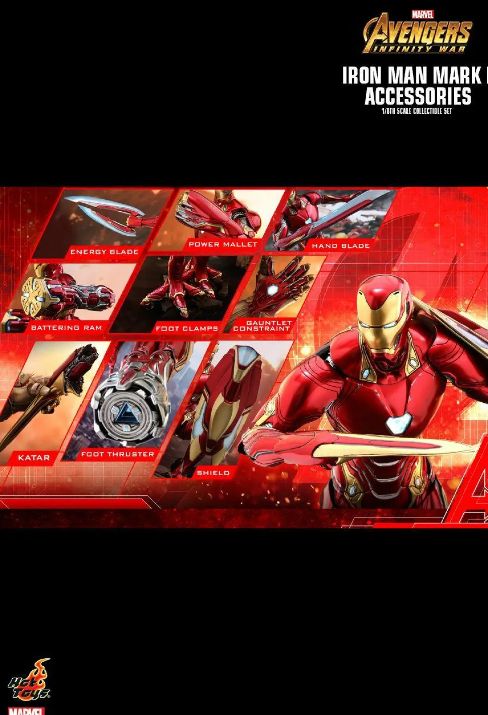 Avengers 3: Infinity War - Iron Man Mark L (50) 1/6th Scale Hot Toys Accessory Set