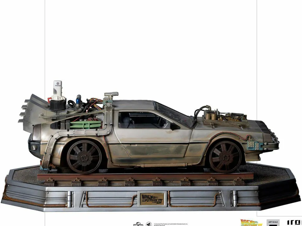 Back to the Future Part III - Delorean Time Machine 1/10th Scale Statue