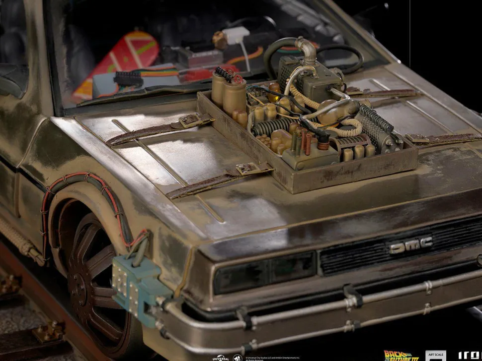 Back to the Future Part III - Delorean Time Machine 1/10th Scale Statue