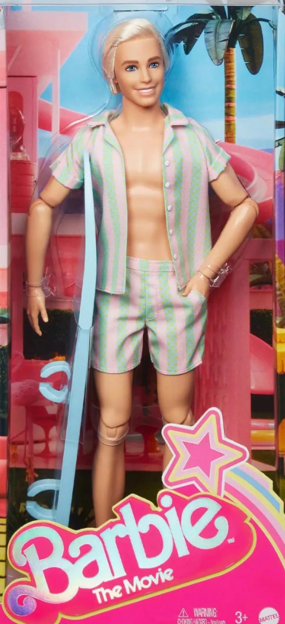 Barbie (2023) - Ken in Pastel Striped Beach Matching Set Doll