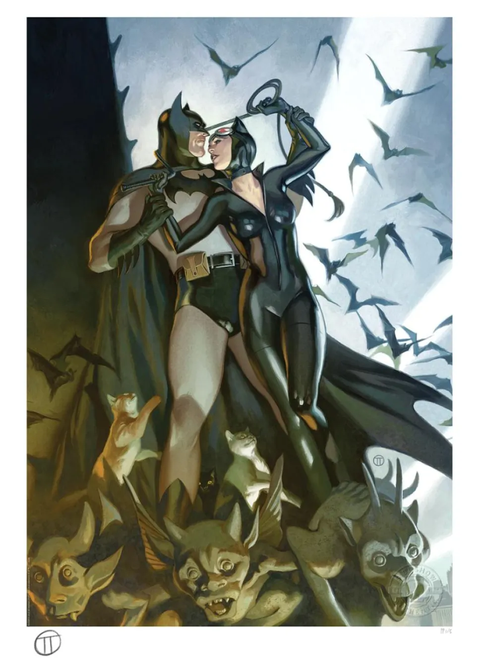 Batman - Batman & Catwoman Fine Art Print by Julian Totino