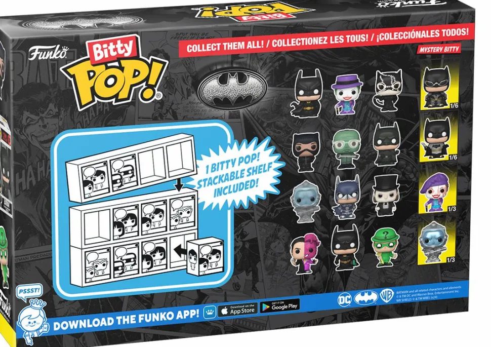 Batman - Batman, The Joker, Catwoman & Mystery Series 01 Bitty Pop! Vinyl Figure 4-Pack