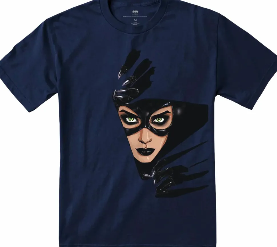 Batman - Color Bars x DC Catwoman Tear Away Navy T-Shirt
