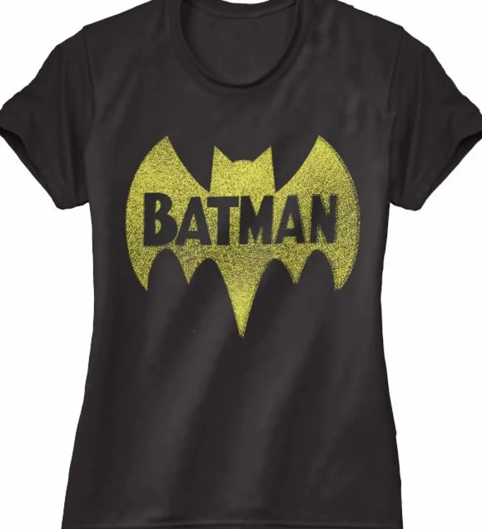 Batman - Vintage Logo Black Female T-Shirt