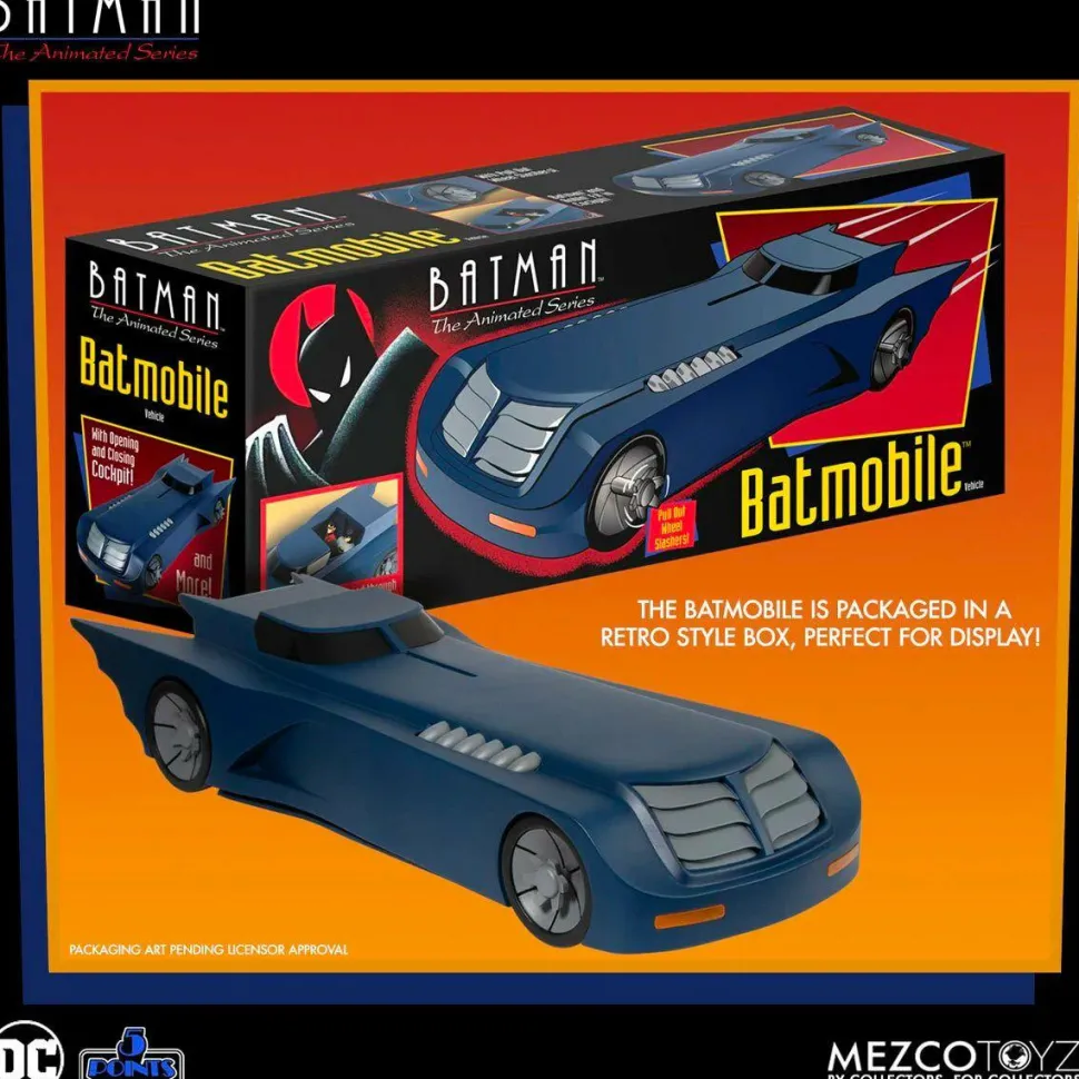 Batman: The Animated Series - Batmobile 5 Points 3.75" Scale Action Figure Vehicle