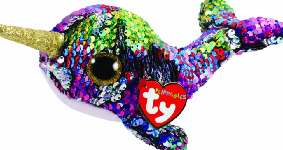 Beanie Boos - Calypso the Multicolour Narwhal Flippable 6” Plush