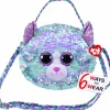 Beanie Boos - Whimsy the Blue Cat Flippable Handbag