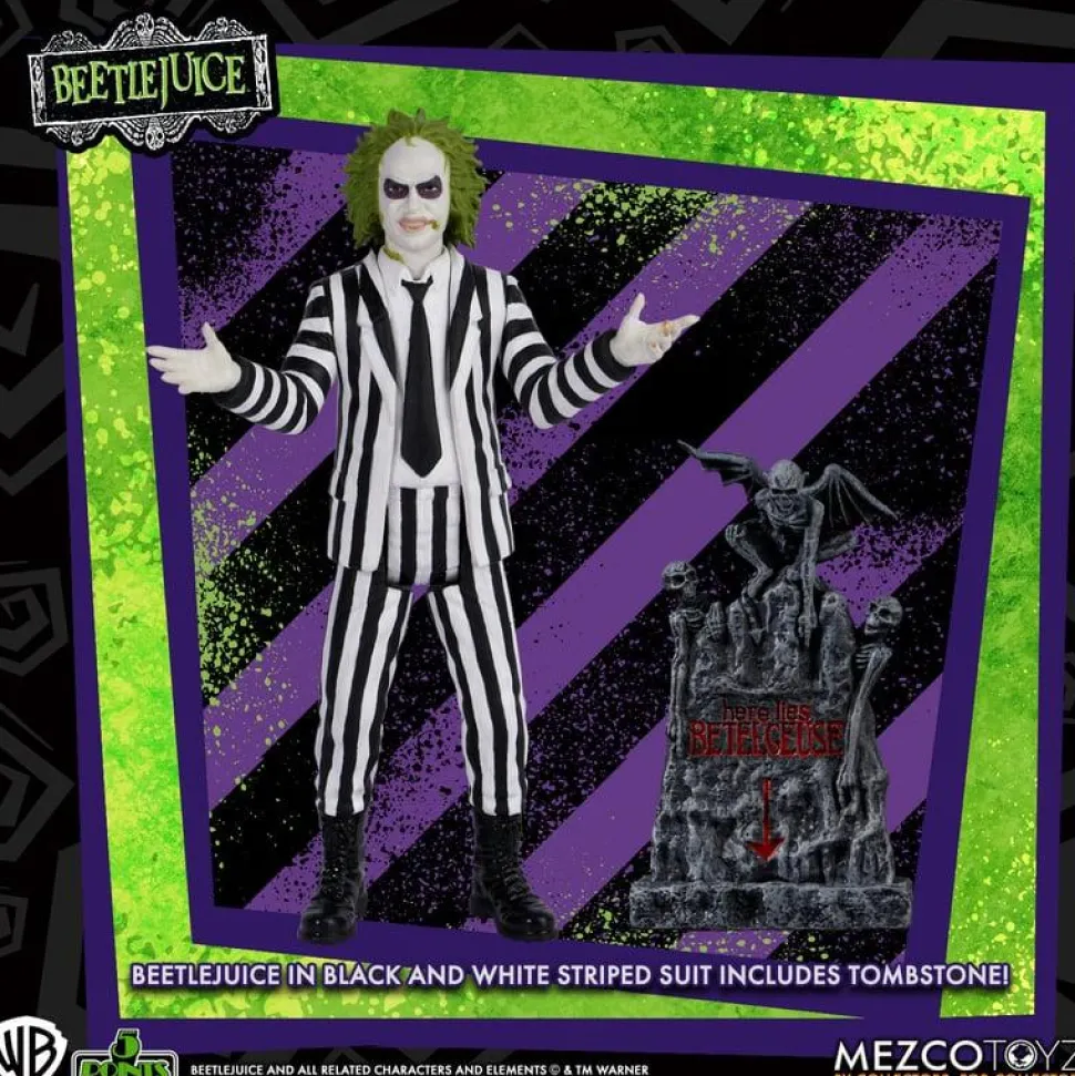 Beetlejuice (1988) - Beetlejuice (Striped Suit) 5 Points 3.75" Scale Action Figure