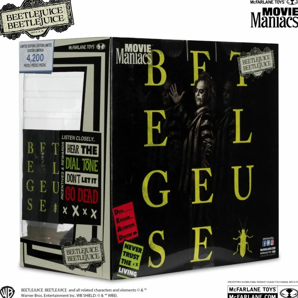 Beetlejuice Beetlejuice (2024) - Beetlejuice, Astrid, Bob the Shrinker and Baby Beetlejuice 6" Scale Posed PVC Figure 4-Pack