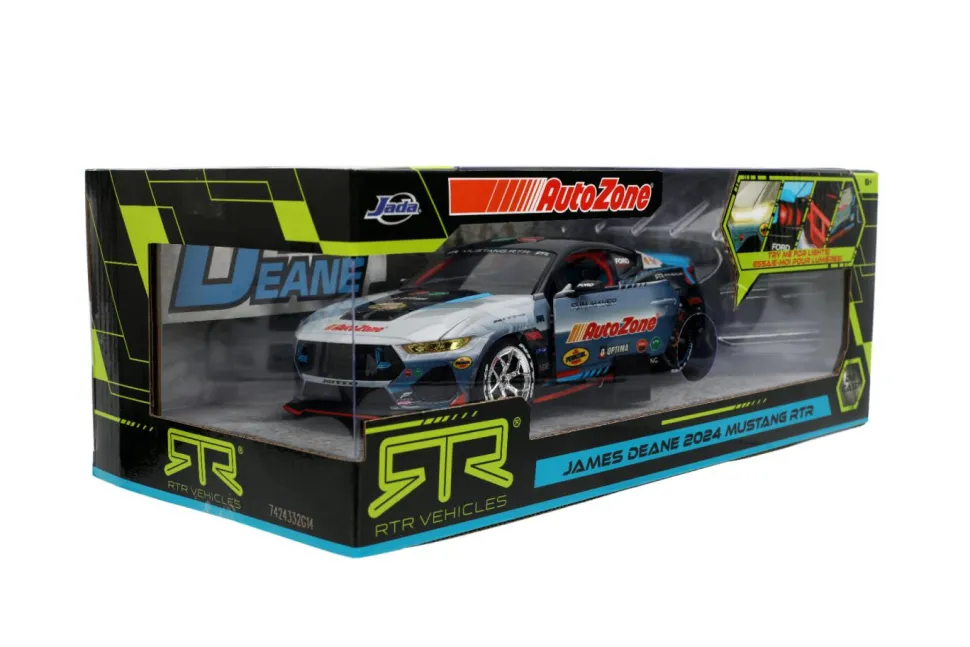 Big Time Muscle - James Deane's 2024 Ford Mustang RTR Racing 1/24th Scale Die-Cast Vehicle Replica