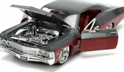 Big Time Muscle - Red/Grey 1967 Chevrolet Impala SS 1/24th Scale Die-Cast Vehicle Replica