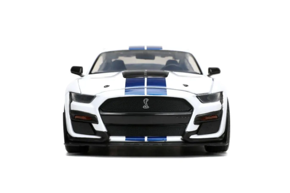 Big Time Muscle - White 2020 Ford Mustang Shelby GT500 1/24th Scale Die-Cast Vehicle Replica