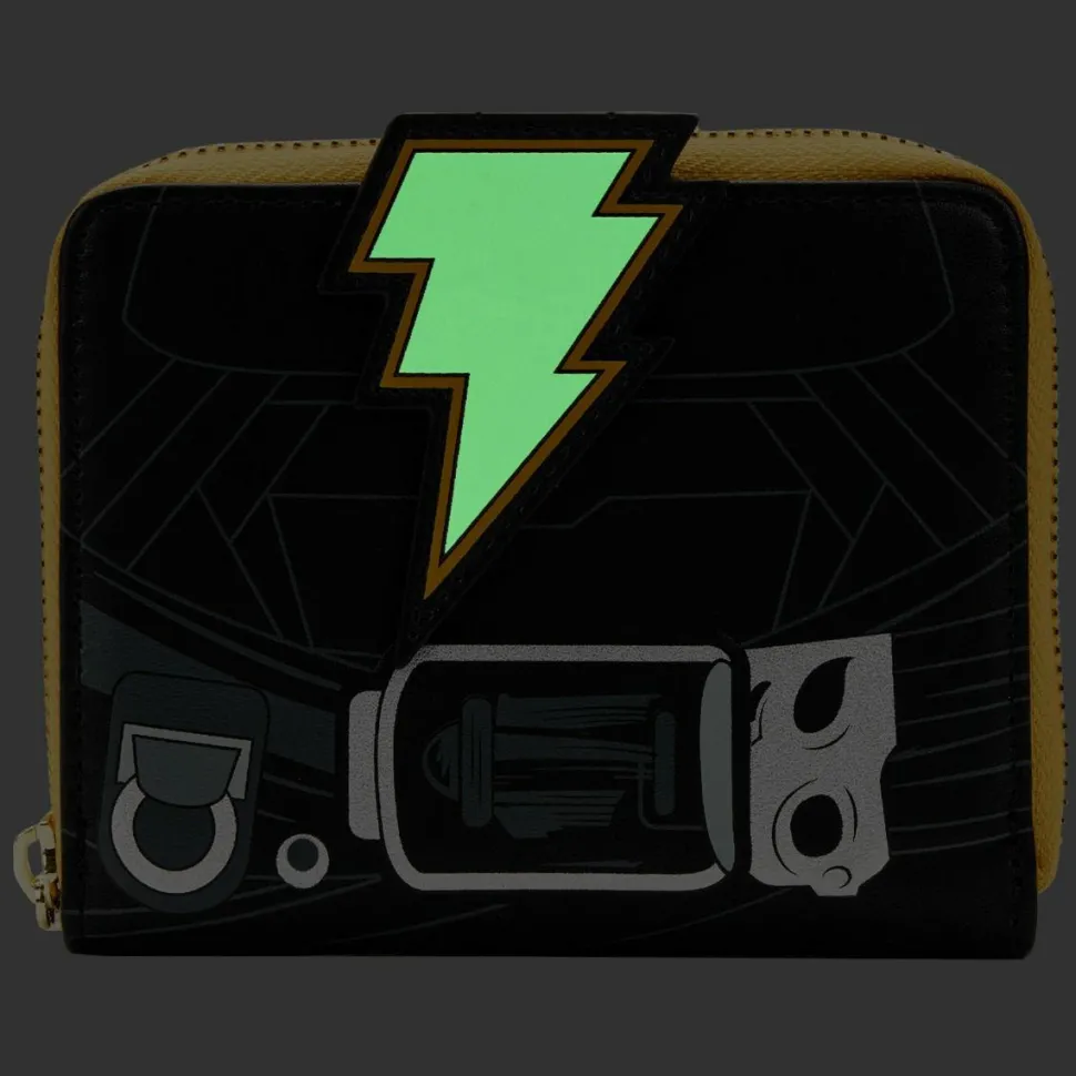 Black Adam - Cosplay Glow in the Dark 4” Faux Leather Zip-Around Wallet