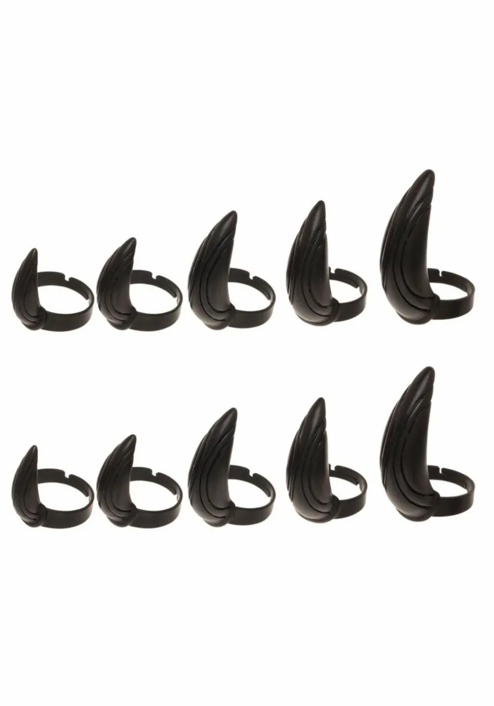 Black Panther (2018) - Adjustable Fingernail Tip Rings 10-Pack