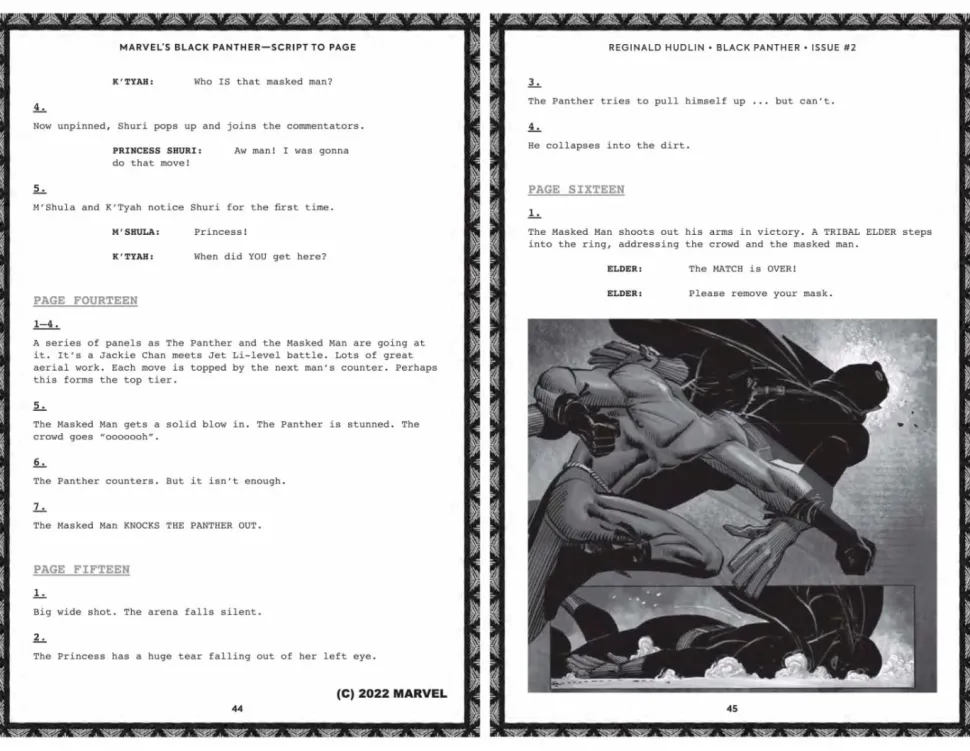 Black Panther - Script to Page: The Art & Craft of Writing Comics Paperback Book