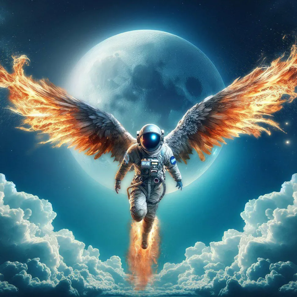 Bliss n Eso - The Moon: The Light Side LP Vinyl Record (Marbled Blue Moon Coloured Vinyl)