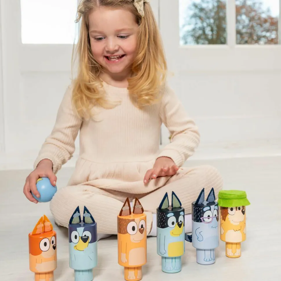 Bluey - Bluey Wooden Character Skittles Set