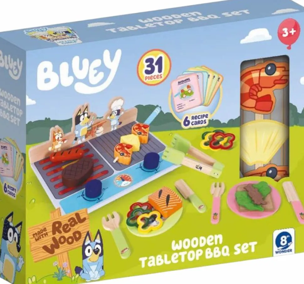 Bluey - Wooden Tabletop BBQ Set Playset