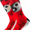 Bruce Lee - DGK x Bruce Lee Yin Yang Red Crew Socks (One Size)