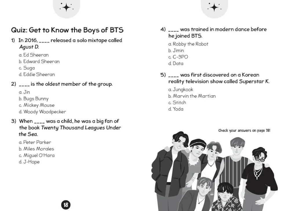 BTS - 96 Facts About BTS: Quizzes, Quotes, Questions, and More! Paperback Book