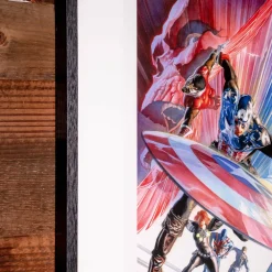 Captain America - Captain America Issue #600 Fine Art Print by Alex Ross (Framed Black on White)