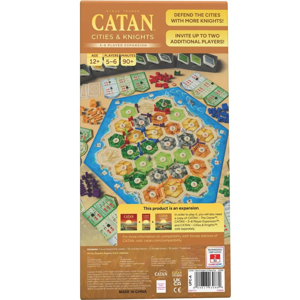Catan - 6th Edition Cities & Knights 5-6 Player Board Game Expansion