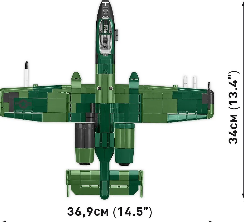 Cobi: Armed Forces - A-10 Thunderbolt II Warthog Attack Aircraft 1/48th Scale Building Block Construction Set (667 Pieces)