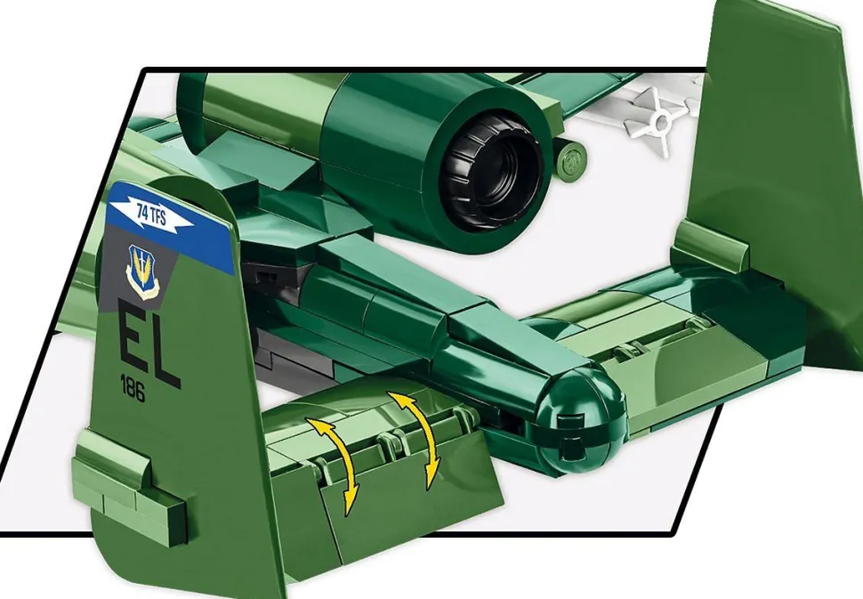 Cobi: Armed Forces - A-10 Thunderbolt II Warthog Attack Aircraft 1/48th Scale Building Block Construction Set (667 Pieces)