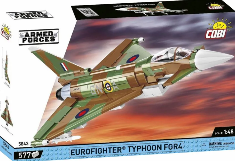 Cobi: Armed Forces - Eurofighter Typhoon FGR4 1/48th Scale Building Block Construction Set (577 Pieces)