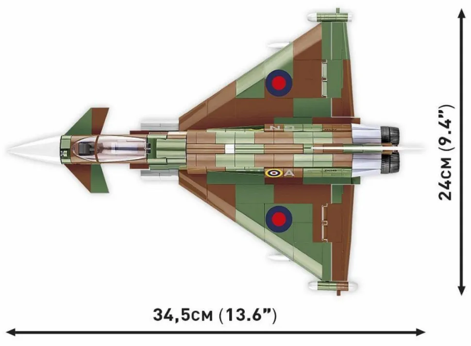 Cobi: Armed Forces - Eurofighter Typhoon FGR4 1/48th Scale Building Block Construction Set (577 Pieces)