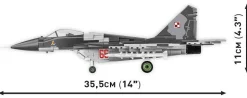 Cobi: Armed Forces - MiG-29 (Ukraine/Poland) Fighter Jet 2-In-1 1/48th Scale Building Block Construction Set (550 Pieces)