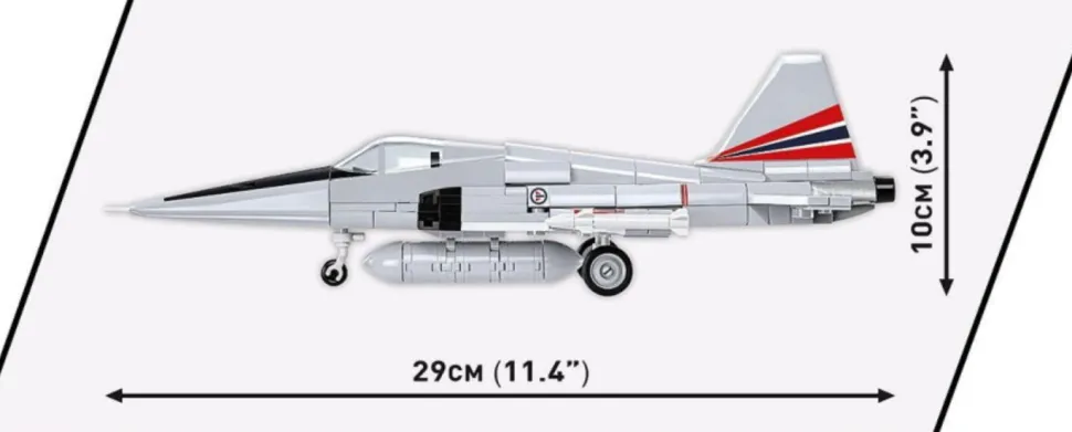 Cobi: Armed Forces - Northrop F-5A Freedom Fighter Jet 1/48th Scale Building Block Construction Set (358 Pieces)