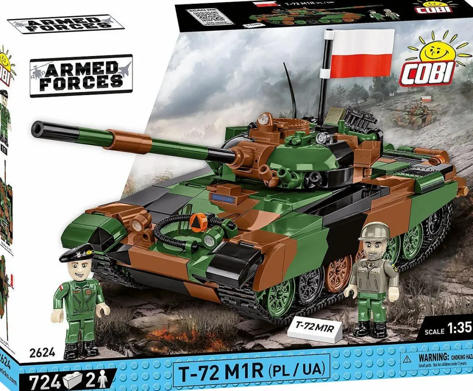 Cobi: Armed Forces - T-72 M1R (PL/UA) Tank 2-in-1 1/35th Scale Building Block Construction Set (724 Pieces)