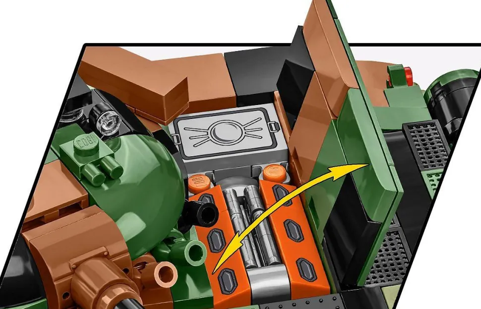 Cobi: Armed Forces - T-72 M1R (PL/UA) Tank 2-in-1 1/35th Scale Building Block Construction Set (724 Pieces)