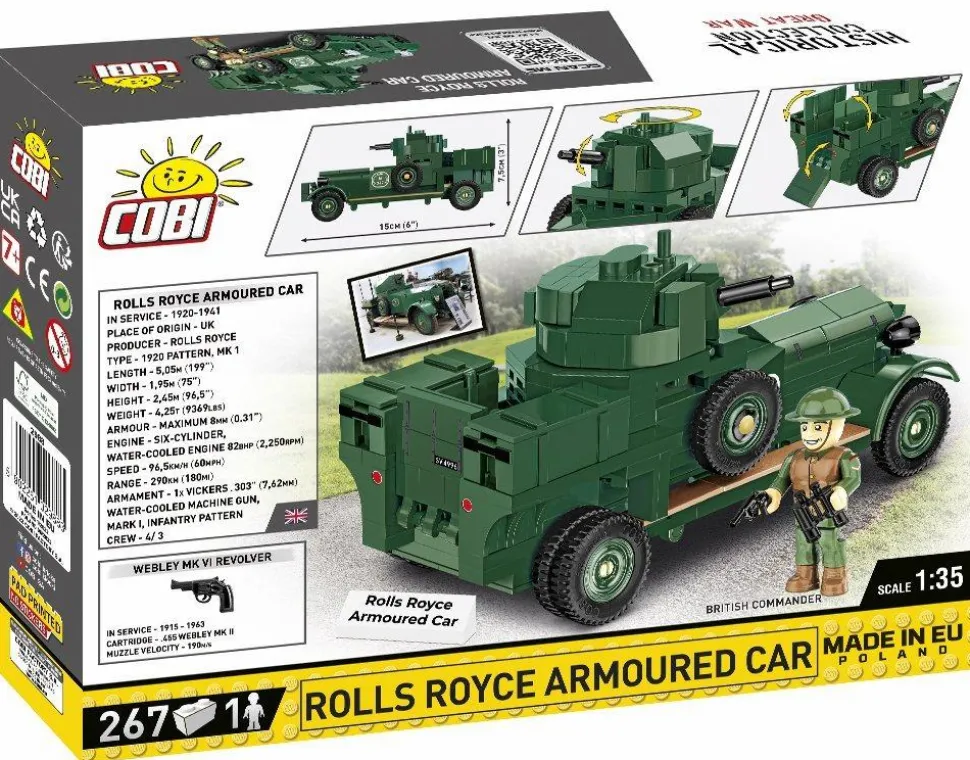 Cobi: Great War - Rolls Royce Armored Vehicle Construction Set (263 pieces)
