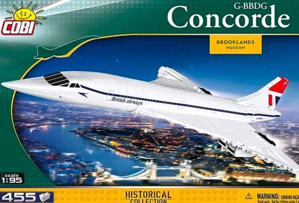 Cobi: Historical Collection - Concorde G-BBDG Passenger Jet 1/95th Scale Construction Set (455 Pieces)