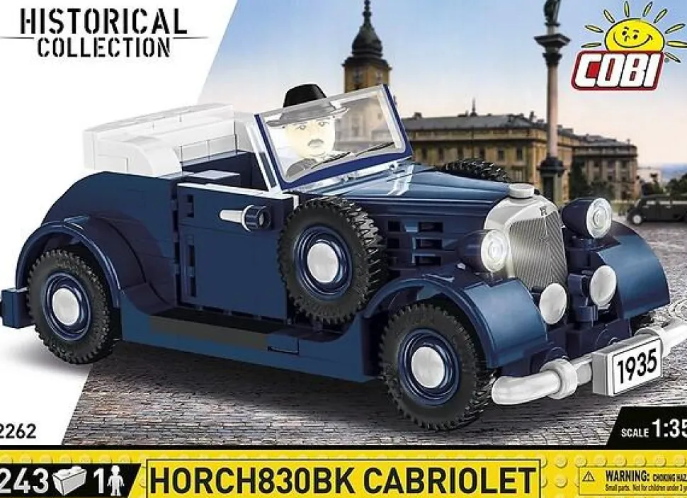 Cobi: Historical Collection - 1935 Horch 830 BK Cabriolet Convertible 1/35th Scale Construction Set (243 Pieces)