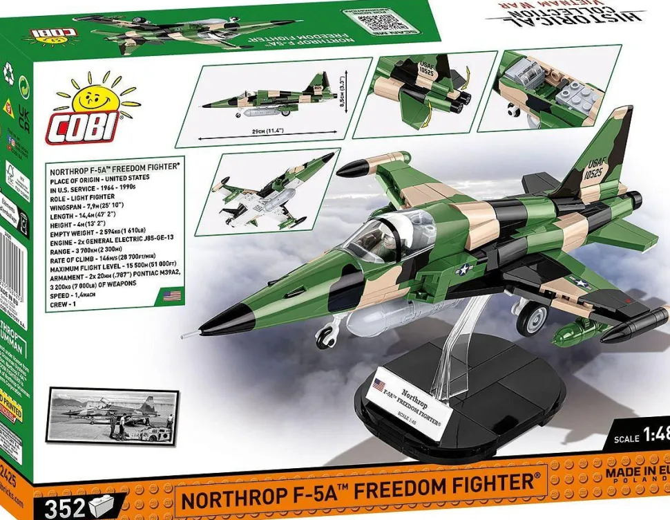 Cobi: Vietnam War - Northrop F-5A Freedom Fighter Historical Collection 1/48th Scale Building Block Construction Set (352 Pieces)